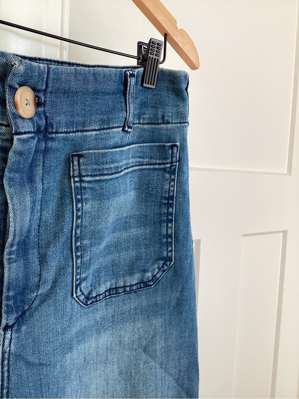 Anthropologie Colette Jeans Maeve Cropped Wide Leg High Rise New Medium Blue - Picture 5 of 14